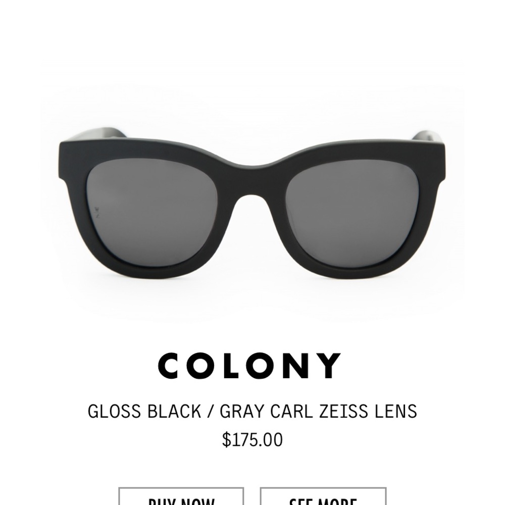 Wonderland Colony Black Sunglasses. Like new!